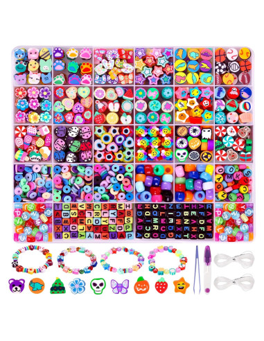 Kit de Pulseras de Cuentas de Arcilla DULEFUN 960 Piezas