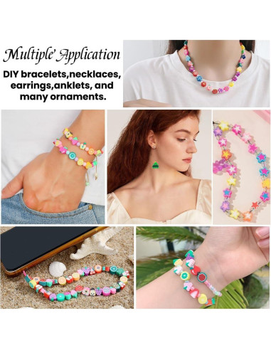 Kit de Pulseras de Cuentas de Arcilla DULEFUN 960 Piezas