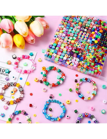 Kit de Pulseras de Cuentas de Arcilla DULEFUN 960 Piezas