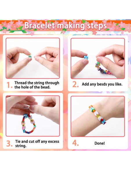 Kit de Pulseras de Cuentas de Arcilla DULEFUN 960 Piezas