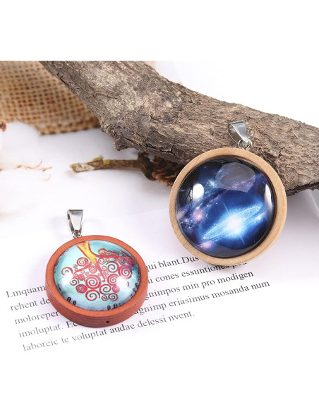 25 Bandejas de Colgante de Madera Ximalun 25mm 5 Colores