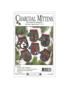Kit de Mitones de Fieltro Rachel's 6 Piezas Navidad Negro