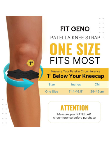 Banda de Rodilla Fitgeno FG31 - Alivio Tendinitis Patelar - 2 Pcs