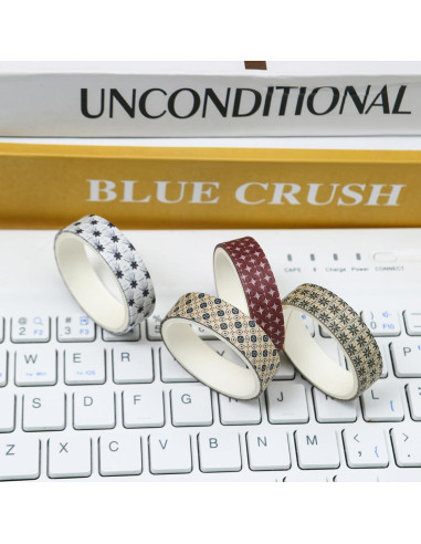 Conjunto de Cinta Washi YUBX 60 Rollos 10mm Geométrica Decorativa