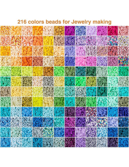 Kit de Perlas de Arcilla XSEINO 46000 Piezas 216 Colores