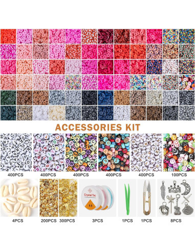 Kit de Perlas de Arcilla XSEINO 46000 Piezas 216 Colores