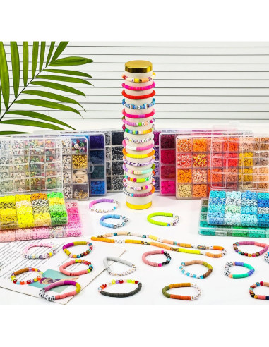 Kit de Perlas de Arcilla XSEINO 46000 Piezas 216 Colores
