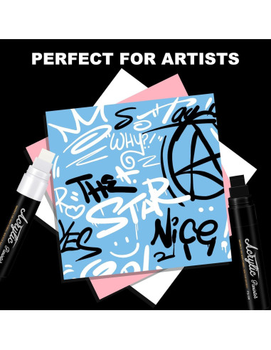 Marcadores de Póster Jumbo FUMILE 5 Pcs 3-15mm Blanco