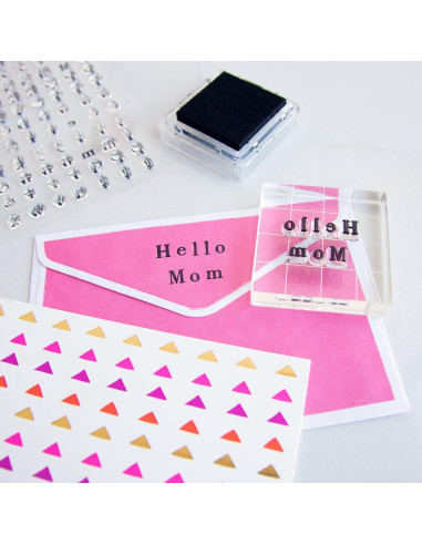 Conjunto de Sellos Adhesivos ExcelMark Alfabeto 20x11 cm