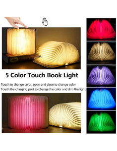 Lámpara de Libro Plegable LED MOBXPAR 10x8 cm Recargable 2