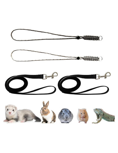 Arnés y Correa Ajustable para Conejos y Animales Pequeños - Paquete de 2