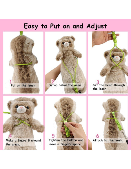 Arnés y Correa Ajustable para Conejos y Animales Pequeños - Paquete de 2