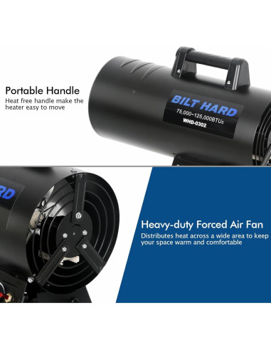 Calentador de Propano BILT HARD 125,000 BTU Portátil