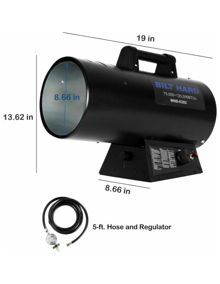 Calentador de Propano BILT HARD 125,000 BTU Portátil