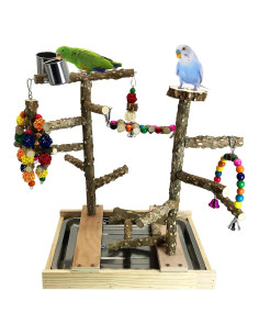 Parque para Aves Tfwadmx de Madera Natural 35x24.5x44 cm
