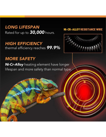 Bombilla de Calor Cerámica Simple Deluxe 40W para Reptiles