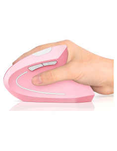 Ratón Ergonómico Inalámbrico BeWishes Rosa 3 DPI Ajustables
