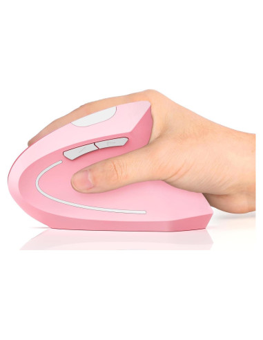 Ratón Ergonómico Inalámbrico BeWishes Rosa 3 DPI Ajustables