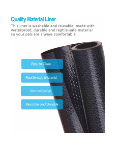 Alfombra para Terrario de Reptiles Duedusto 44.93cm Negra 2