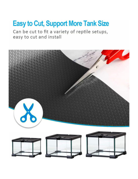 Alfombra para Terrario de Reptiles Duedusto 44.93cm Negra