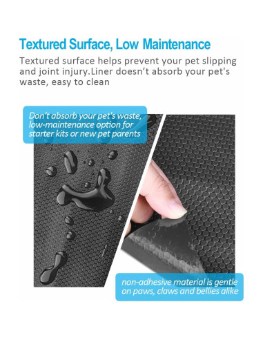 Alfombra para Terrario de Reptiles Duedusto 44.93cm Negra