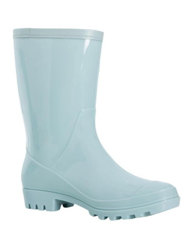 Botas de lluvia Fubotao para mujer, media pantorrilla, azul