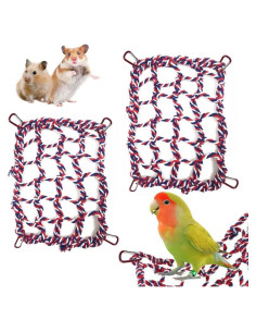 Hamaca de Cuerda de Algodón HOKABLE para Mascotas 32x25cm Rojo