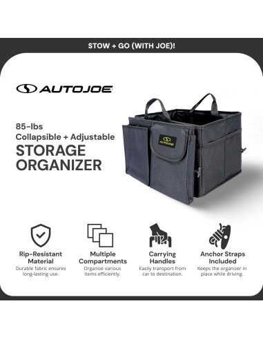 Organizador Plegable de Maletero Auto Joe ATJ-CTSO-BLK Negro