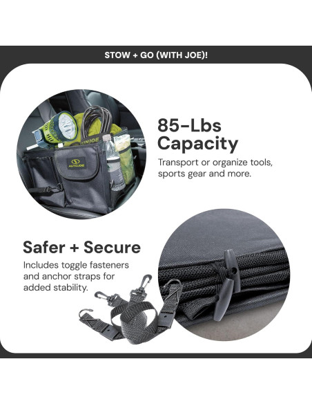 Organizador Plegable de Maletero Auto Joe ATJ-CTSO-BLK Negro