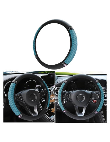 Cubierta de Volante de Cuero Fekey&JF 37-38 cm Verde Oscuro