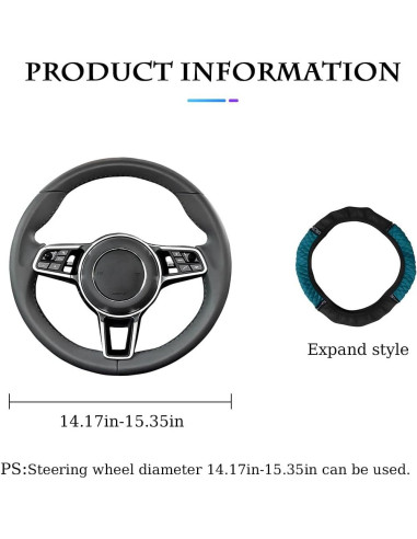 Cubierta de Volante de Cuero Fekey&JF 37-38 cm Verde Oscuro