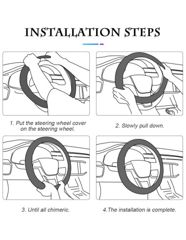 Cubierta de Volante de Cuero Fekey&JF 37-38 cm Verde Oscuro