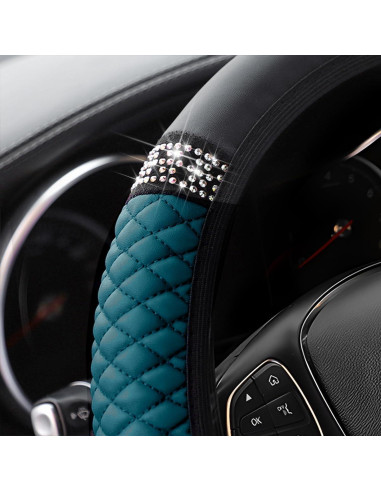 Cubierta de Volante de Cuero Fekey&JF 37-38 cm Verde Oscuro