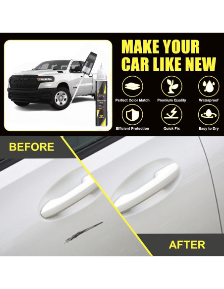 Pintura de Toque XNA Blanco Brillante PW7/GW7 para Dodge Ram