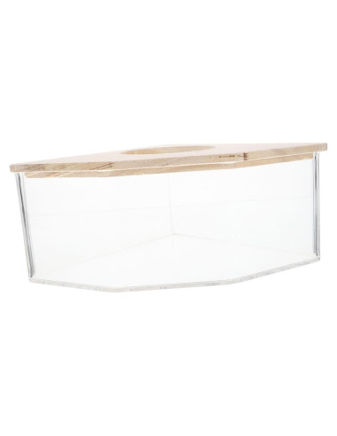 Bañera para Hámster y Chinchilla Happyyami Acrílica 15.5x15.5x8cm