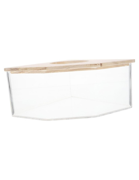 Bañera para Hámster y Chinchilla Happyyami Acrílica 15.5x15.5x8cm