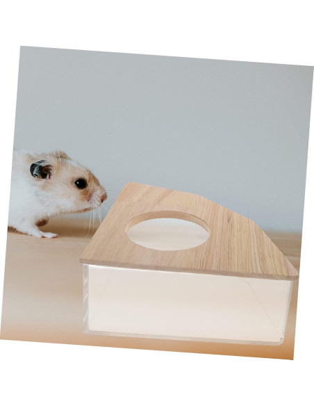 Bañera para Hámster y Chinchilla Happyyami Acrílica 15.5x15.5x8cm