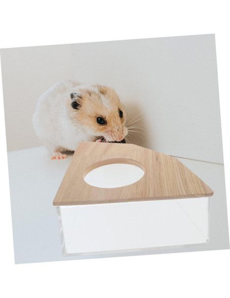 Bañera para Hámster y Chinchilla Happyyami Acrílica 15.5x15.5x8cm