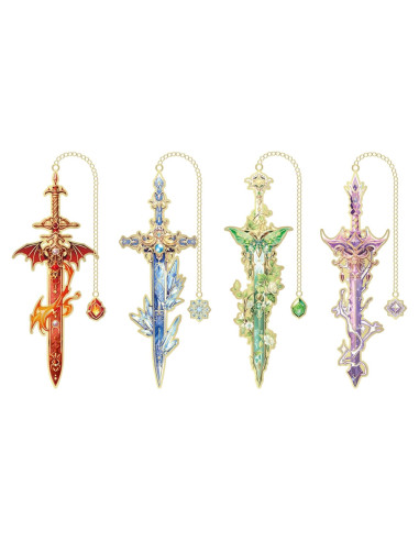 4 Marcadores de Libros de Espada VYRANA - Accesorios de Lectura