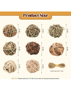 Bolas de Hierba para Masticar Bac-kitchen 6.1 cm - 17 Pcs 2