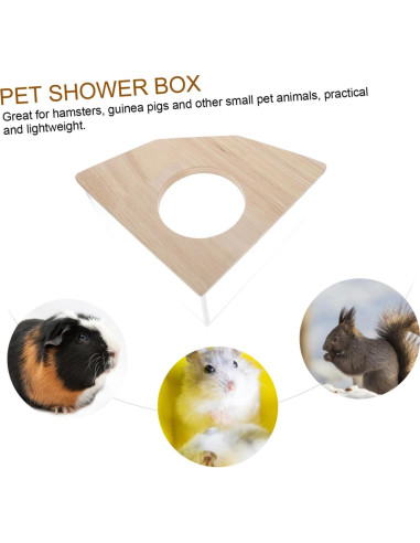 Bañera para Hámster y Chinchilla Happyyami Acrílica 15.5x15.5x8cm