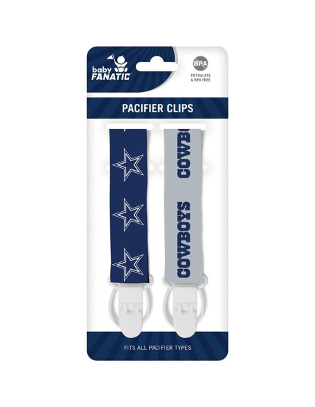 Clip de Chupete Unisex Baby Fanatic 2-Pack NFL Dallas Cowboys