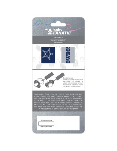 Clip de Chupete Unisex Baby Fanatic 2-Pack NFL Dallas Cowboys