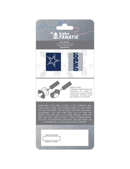 Clip de Chupete Unisex Baby Fanatic 2-Pack NFL Dallas Cowboys
