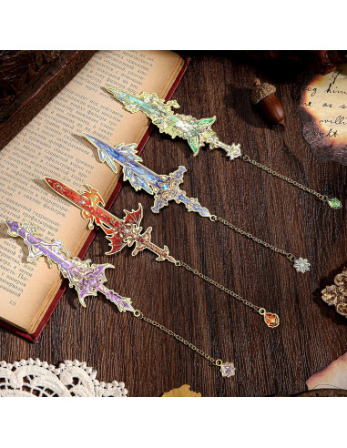 4 Marcadores de Libros de Espada VYRANA - Accesorios de Lectura