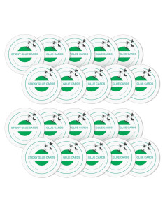 20 Almohadillas de Pegamento Qualirey para Trampa STEM 10 cm