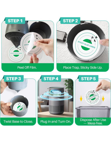 20 Almohadillas de Pegamento Qualirey para Trampa STEM 10 cm