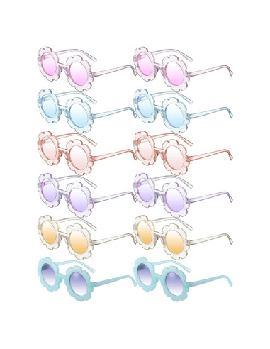 Gafas de Sol para Niñas Geyoga 12 Pcs Coloridas con Flores