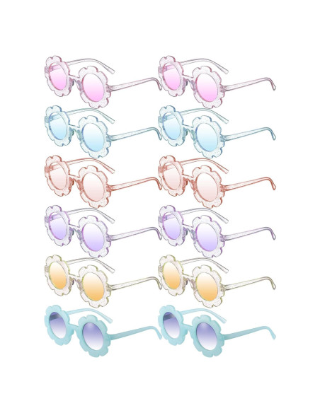 Gafas de Sol para Niñas Geyoga 12 Pcs Coloridas con Flores