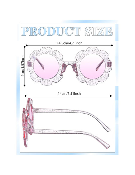 Gafas de Sol para Niñas Geyoga 12 Pcs Coloridas con Flores
